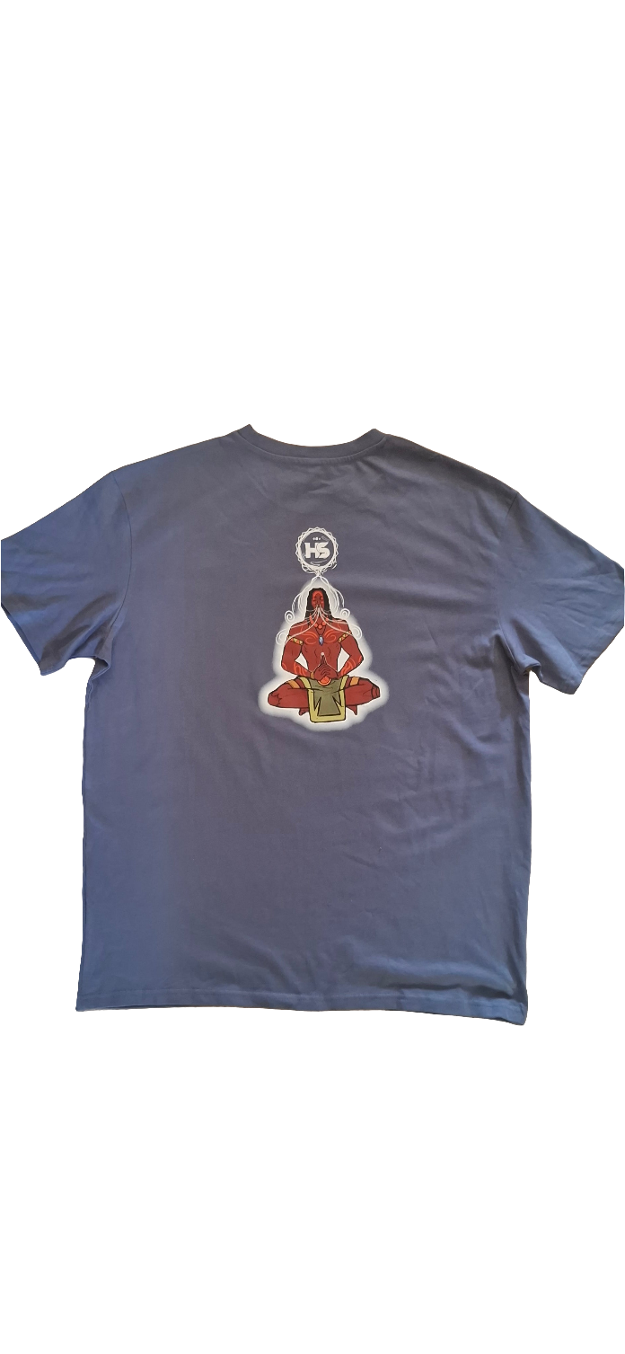 Breath deep oversize t-shirt unisex (vintage blue)