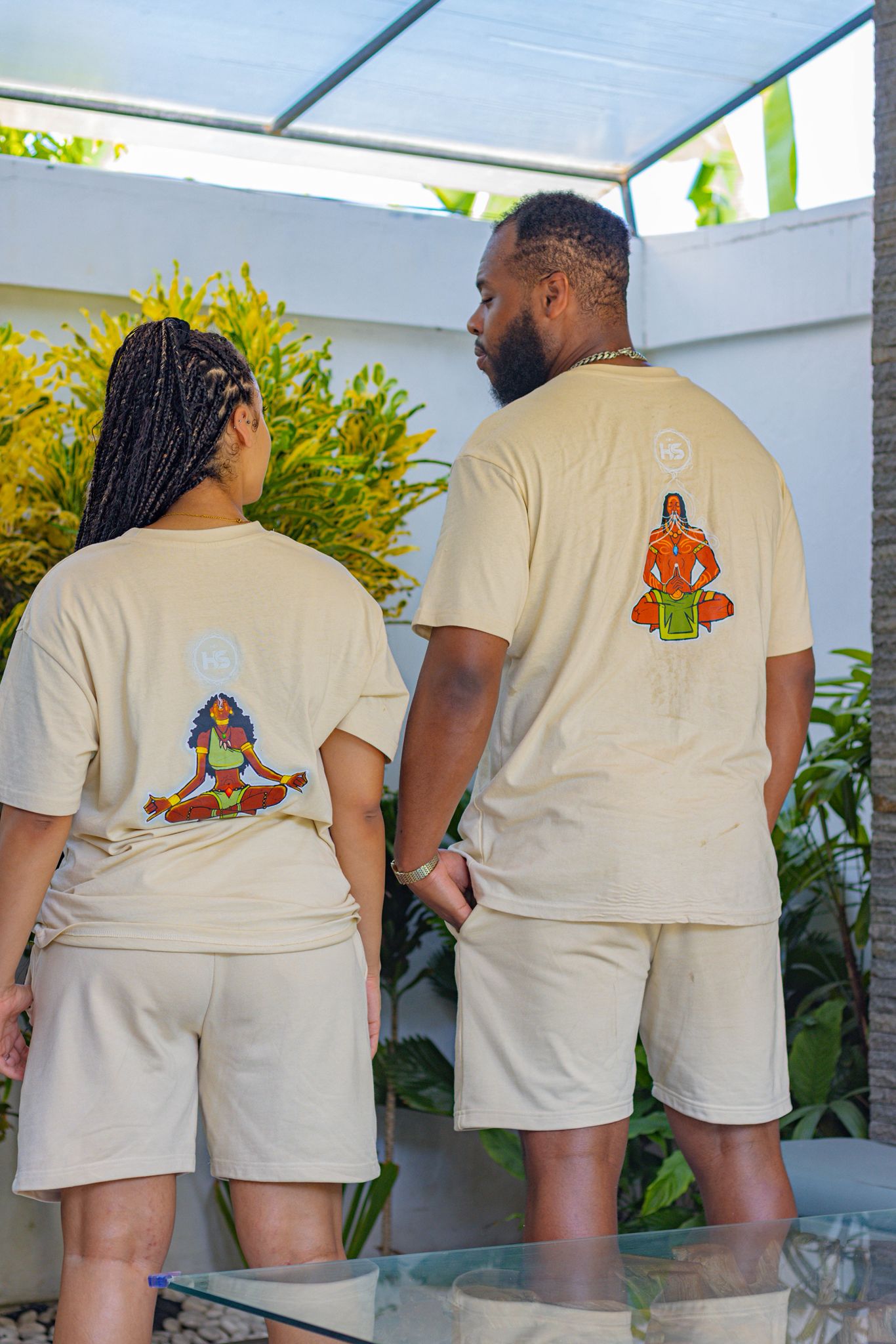 Breath deep oversize t-shirt unisex (sand colour)