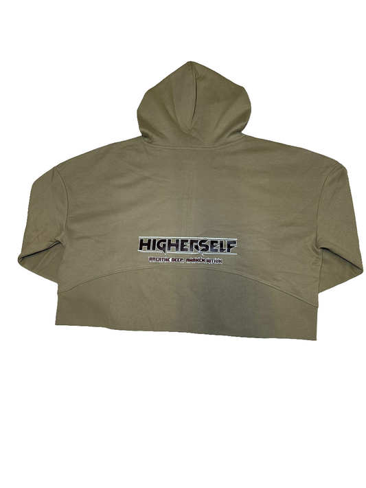 Breath deep Half zip hoody (sage green colour)